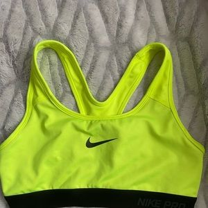 Neon Nike sports bra